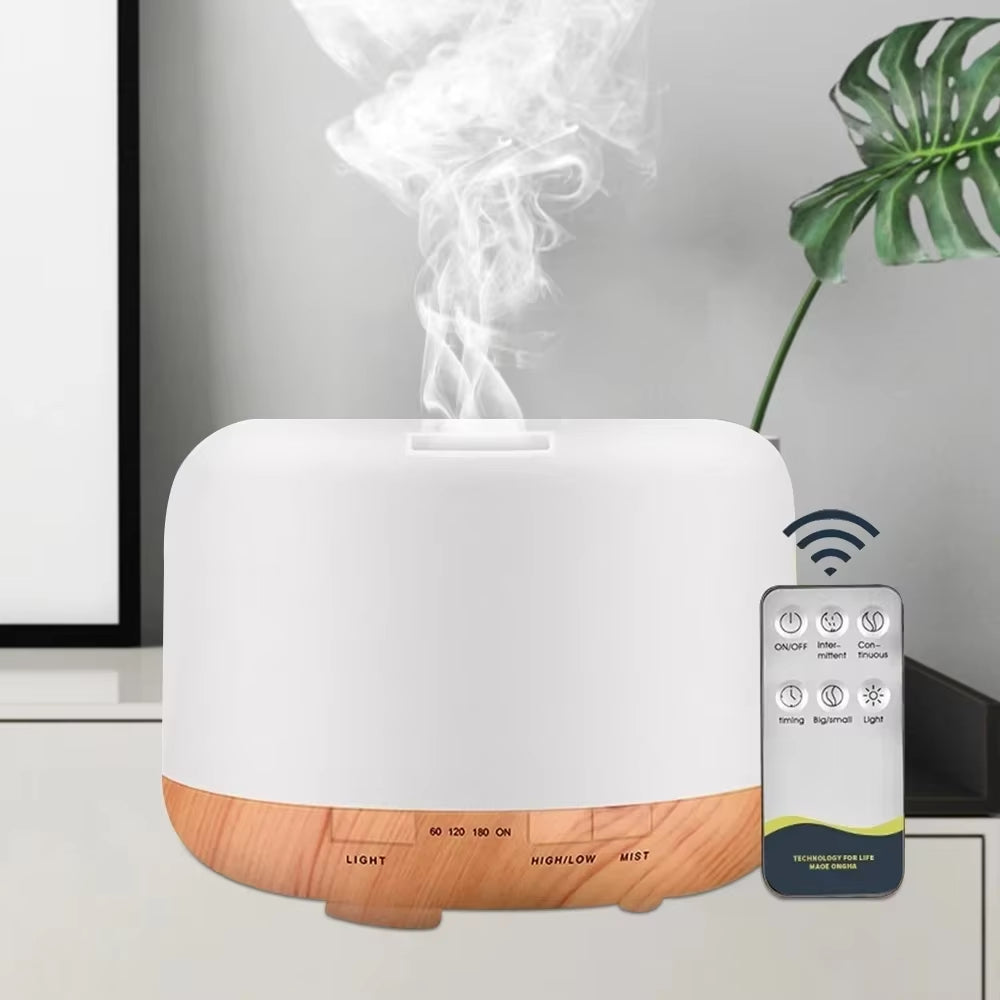 Air Humidifier Essential Oil Diffuser 300ML 500ML Ultrasonic Cool Mist Maker Fogger Humidifier LED Lamp Aroma Diffuser Electric