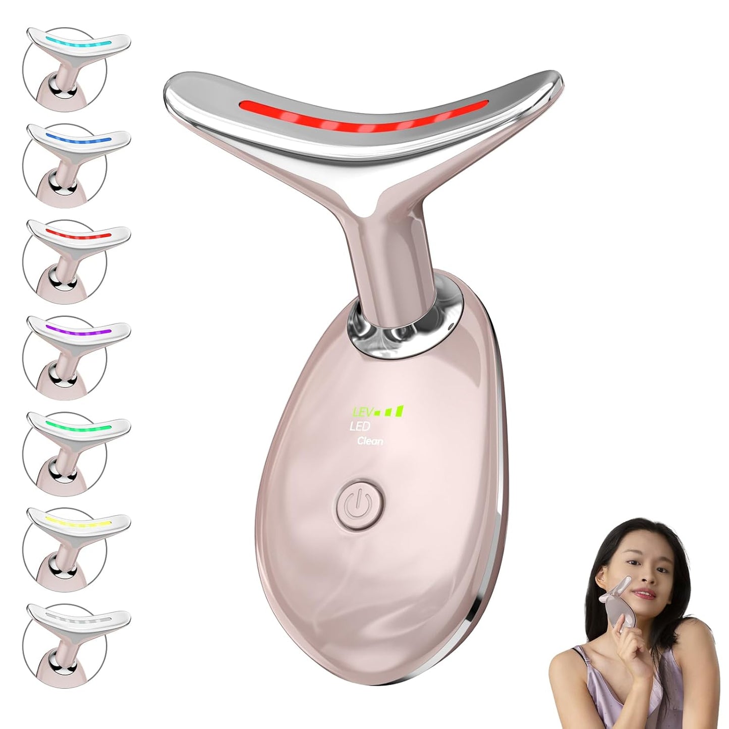 Red Light Therapy for Face, LED Face Massager, RED Light Device, At-Home Face Tool for Skin Care