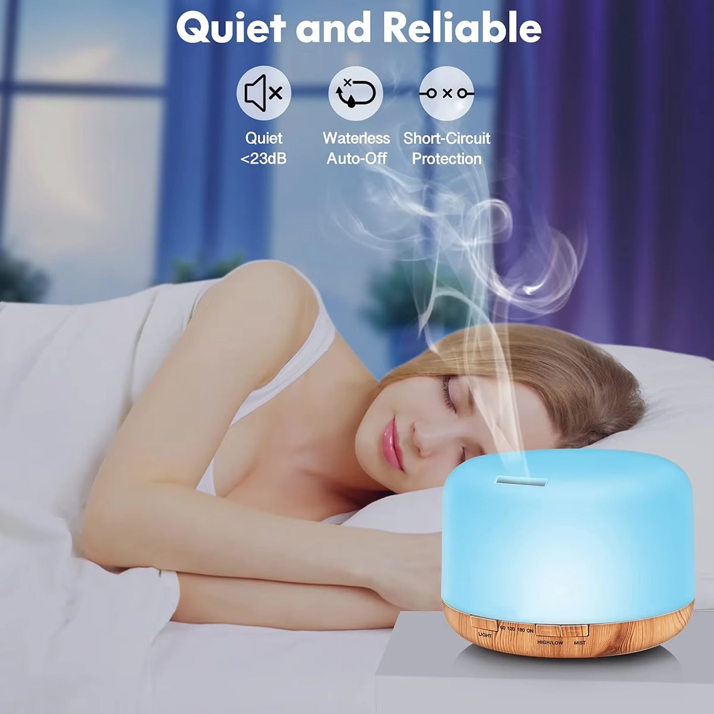 Air Humidifier Essential Oil Diffuser 300ML 500ML Ultrasonic Cool Mist Maker Fogger Humidifier LED Lamp Aroma Diffuser Electric