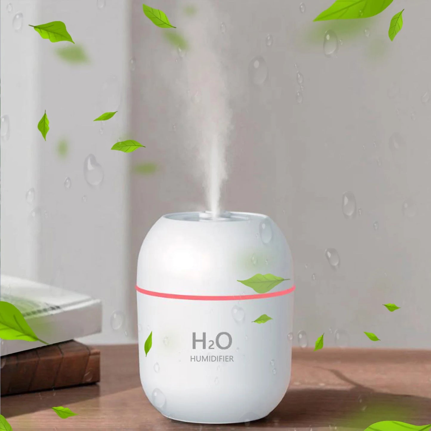 Clearance! Usb Rechargeable Humidifier Home Office Desk Humidifier Bedroom Hydration Meter Portable Humidifier