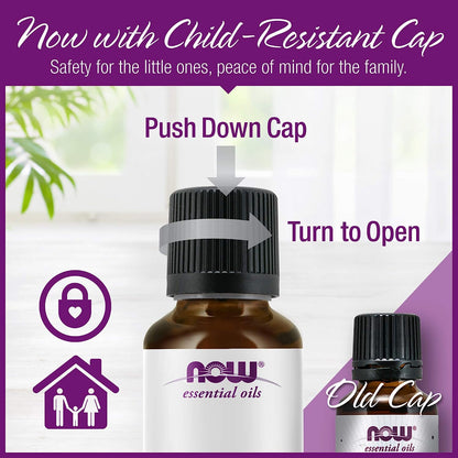 NOW Essential Oils, Vetiver Oil, Woodsy Aromatherapy Scent, Steam Distilled, 100% Pure, Child Resistant Cap, 10-Ml