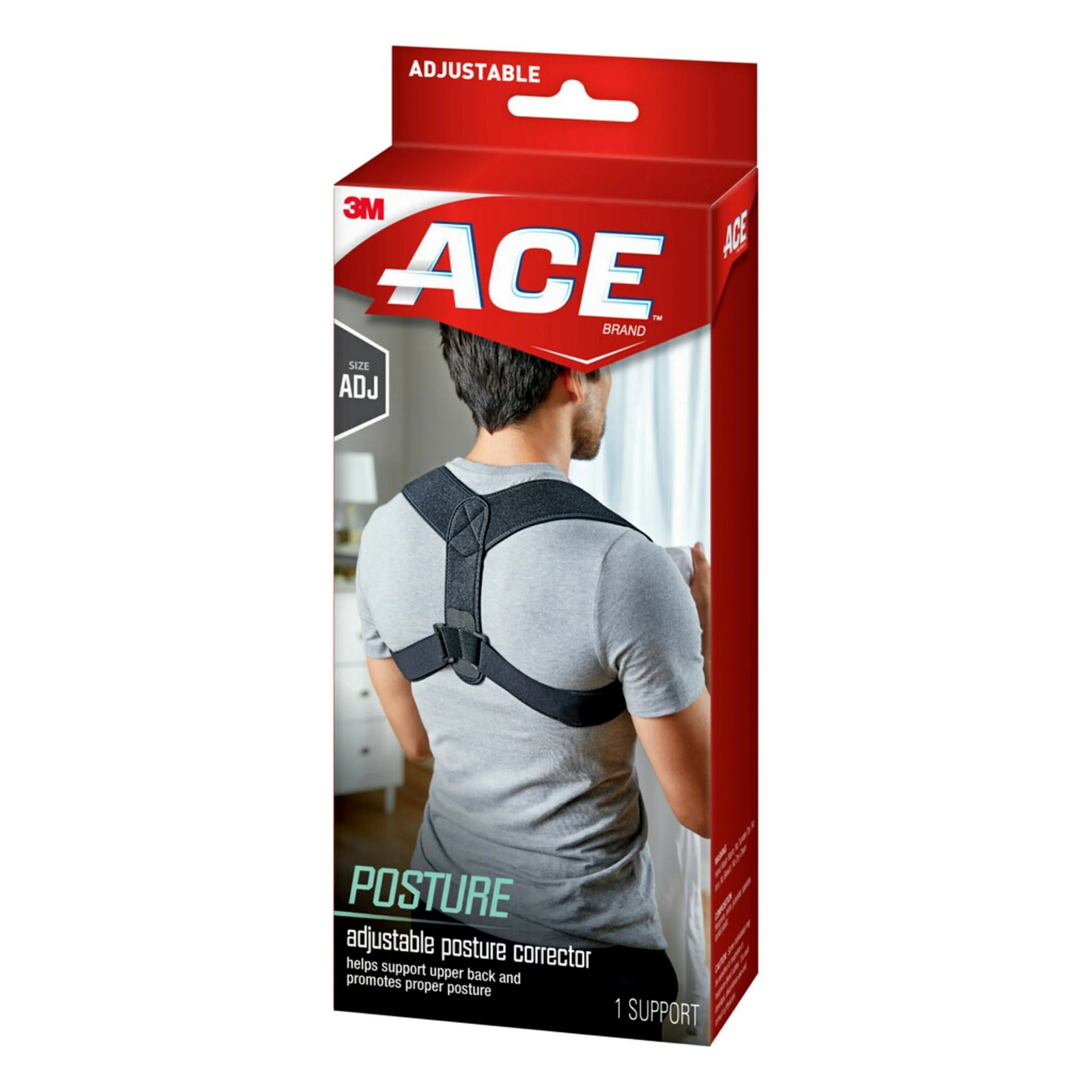 Posture Corrector, Unisex, Adjustable Brace, One Size Fits Most