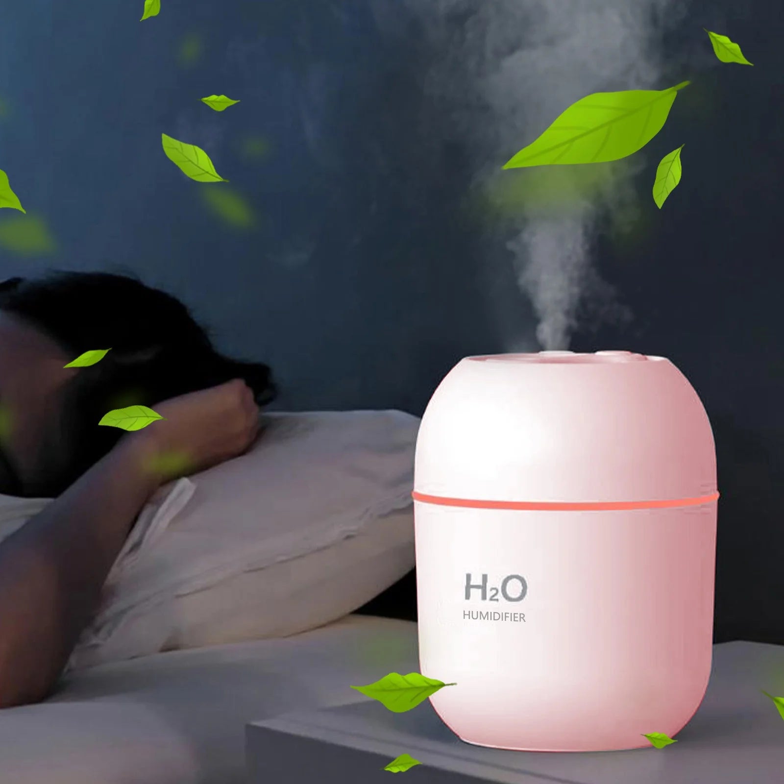 Humidifier,220Ml Portable Mini Humidifier USB Rechargeable,Battery Operated Wireless Personal Humidifier,For Bedroom,Office,Travel,Car,Plants