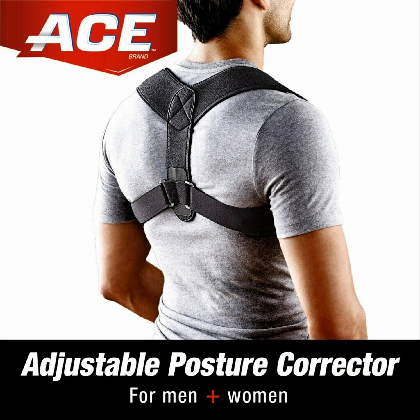 Posture Corrector, Unisex, Adjustable Brace, One Size Fits Most