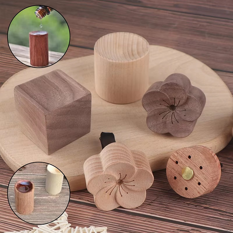 Essential Oil Diffus Wood Aroma Diffuser Wooden Aromatherapy Car Air Fresh Sleep