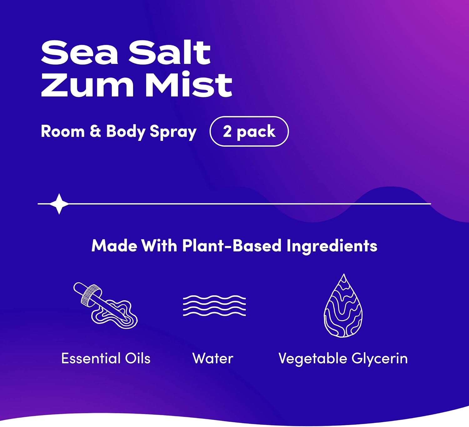 Zum Mist Room and Body Spray - Sea Salt - 4 Fl Oz (2 Pack)