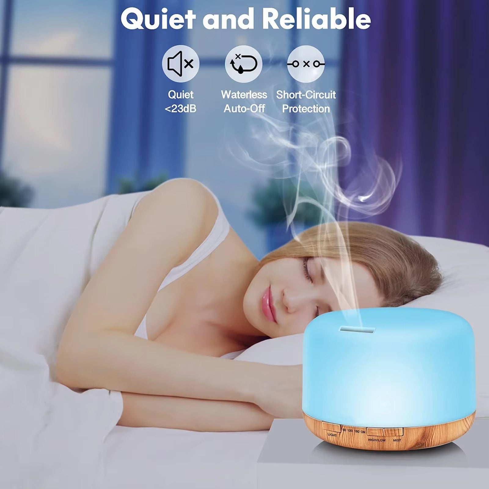 Air Humidifier Essential Oil Diffuser 300ML 500ML Ultrasonic Cool Mist Maker Fogger Humidifier LED Lamp Aroma Diffuser Electric